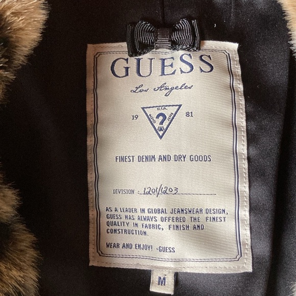 Guess Faux Fur Leopard Jacket - Picture 5 of 12